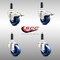 Service Caster 3 Inch 316SS Solid Poly Swivel 7/8 Inch Expanding Stem Caster Lock Brake, 2PK SCC-SS316TTLEX20S314-SPUS-2-S-2-78 - alternate 4